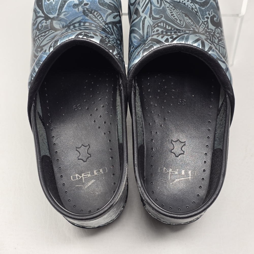 Dansko Womens Professional Floral Patent Clog Size 39 EU 8.5-9 US Pre-owned - Picture 10 of 15